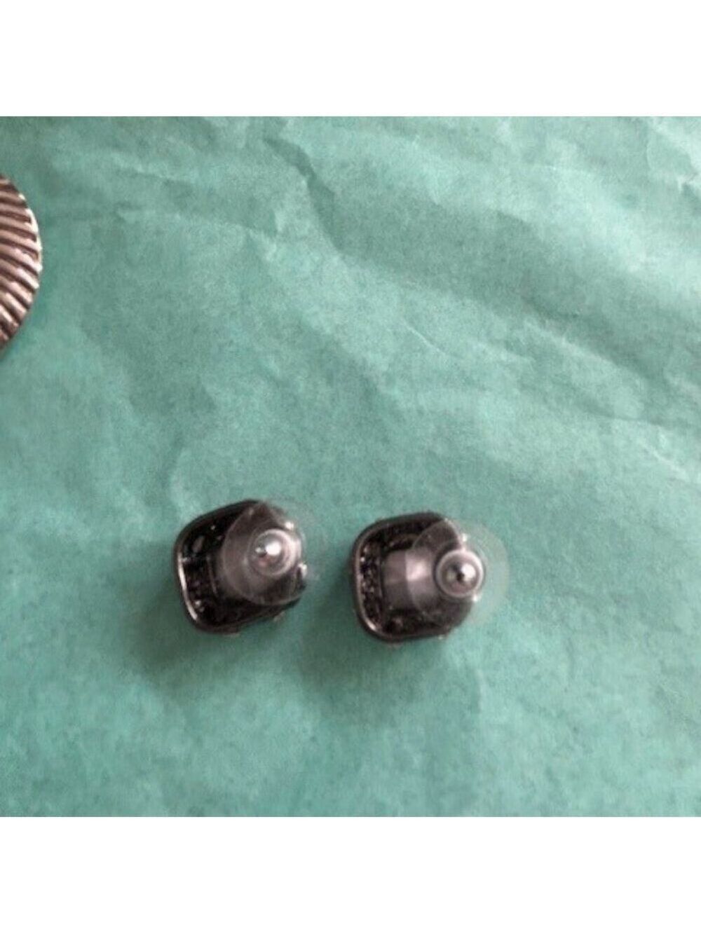 3 pairs of silver tone earrings and a delicate silver chain - Picture 6 of 8